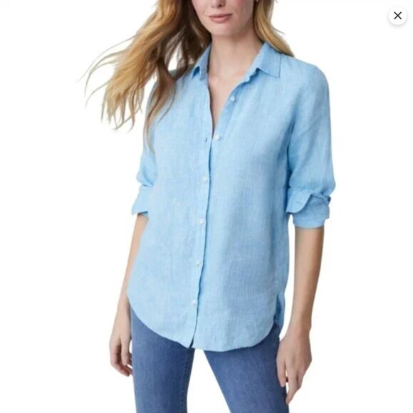 J.Mclaughlin Britt Linen Top - Picture 1 of 8